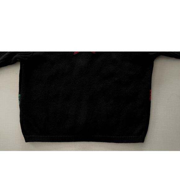 Marisa Christina  Sz M Vintage Bow Cardigan Red Grandma Christmas Festive Ugly - Picture 8 of 10